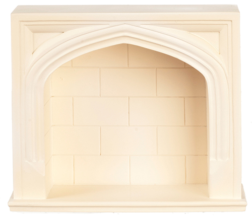 Dollhouse Miniature Resin Tudor Fireplace Mantel
